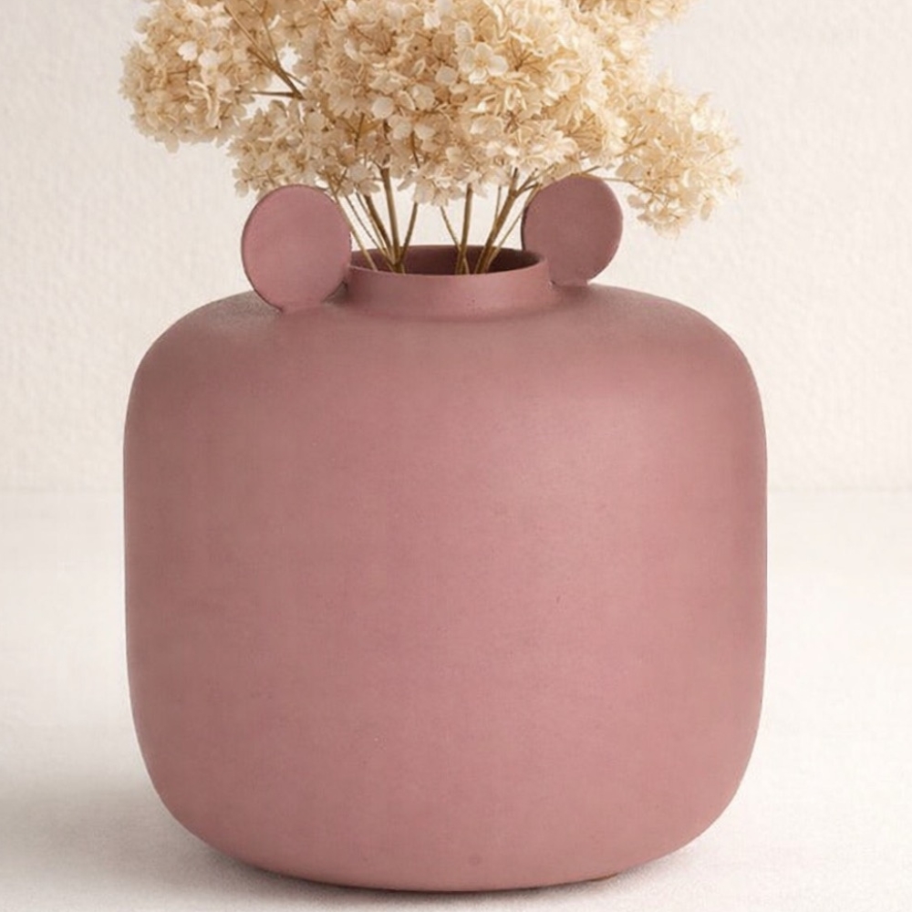 Βάζο Μεταλλικό Ρόζ