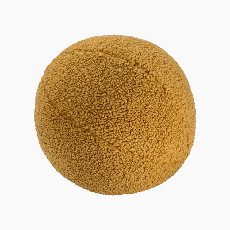 Μαξιλάρι Μπάλα Μπουκλέ Mουσταρδί/Κίτρινο Mustard Δ28εκ.