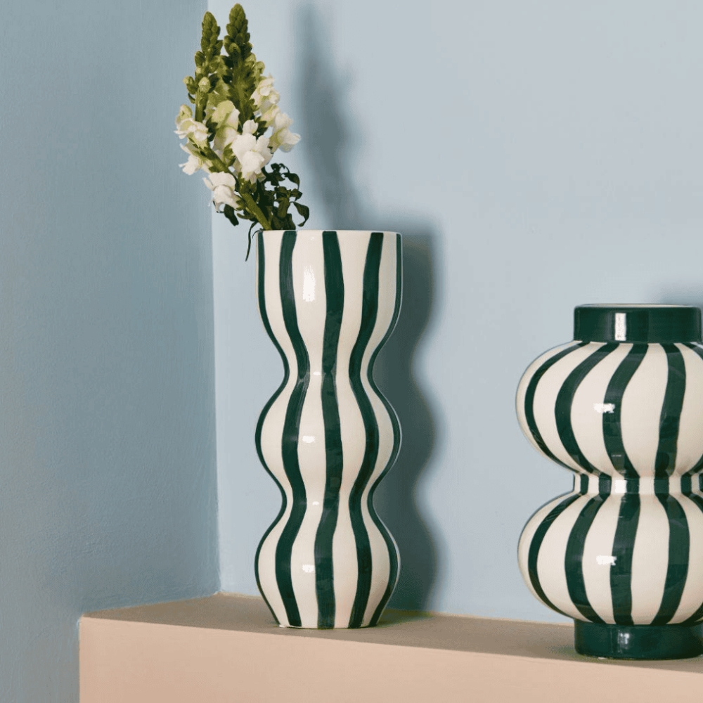 Βάζο Πράσινο Χειροποίητο Raquel - Rayas Bailarinas Que rico