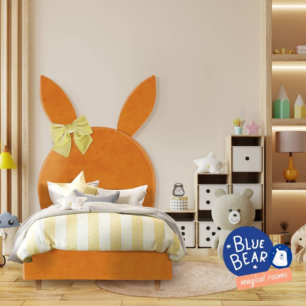 Παιδικό Κρεβάτι Ντυμένο Bunny-Κουνελάκι (90×190εκ.)